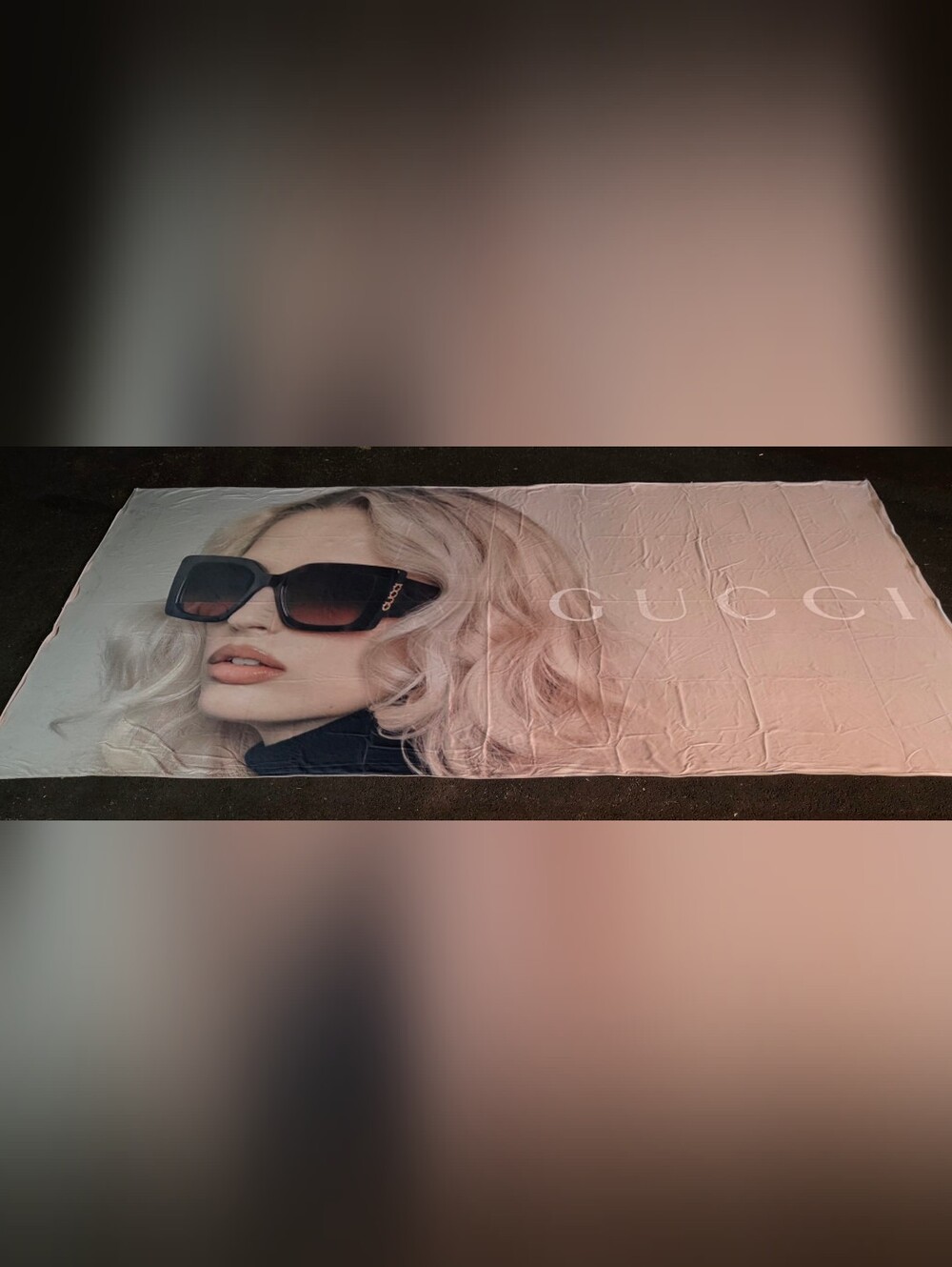 Authentic GUCCI Eyewear Campaign Store Display Banner 14x7.4 Ft